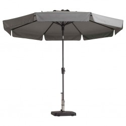 Madison Градински чадър Flores, 300 см, кръгъл, светлосив - Сенници и Чадъри