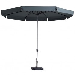 Madison Градински чадър Syros, 350 см, кръгъл, сив, PAC6P014 - Сенници и Чадъри
