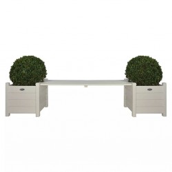 Esschert Design Сандъци за цветя с пейка-мост, бели, CF33W - Сравняване на продукти