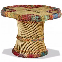 Sonata Бамбукова кафе маса, Chindi детайли, многоцветна - Маси