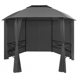 Sonata Градинска шатра павилион със завеси, шестоъгълна, 360x265 см - Шатри и Градински бараки
