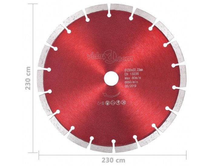 Sonata Диамантен режещ диск, стомана, 230 мм