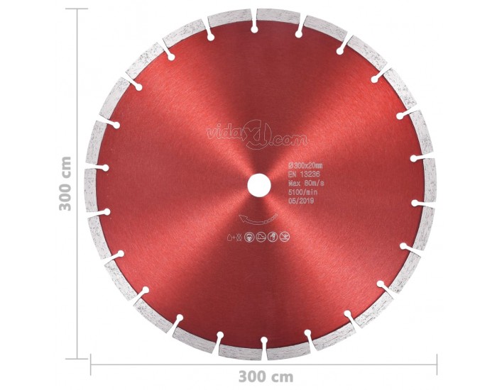 Sonata Диамантен режещ диск, стомана, 300 мм