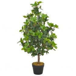 Sonata Изкуствено растение лаврово дърво със саксия, зелено, 90 см - Изкуствени цветя