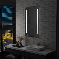 Sonata LED стенно огледало за баня с рафт, 60x100 см - Огледала