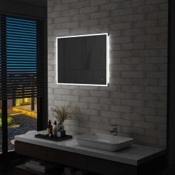 Sonata LED стенно огледало за баня със сензор за допир, 80x60 см - Огледала