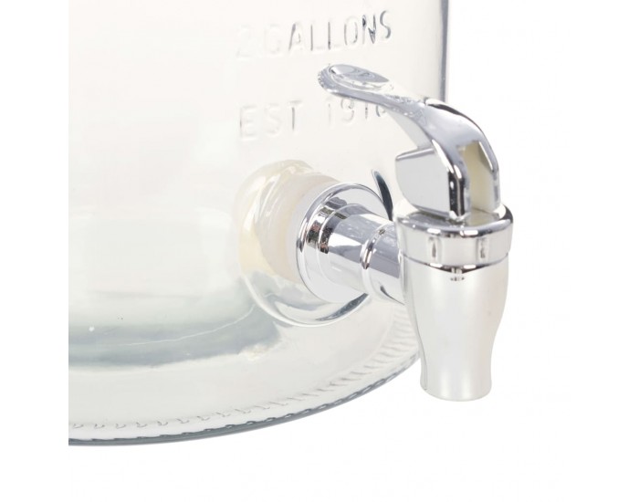 Sonata Диспенсър за вода XXL, с кран, прозрачен, 8 л, стъкло