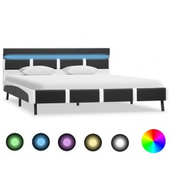 Sonata Рамка за легло с LED, сива, изкуствена кожа, 120x200 cм - Легла
