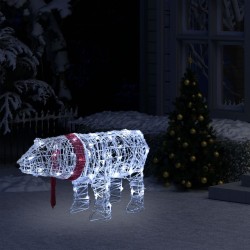 Sonata Коледна украса светеща мечка 45 LED 71x20x38 см акрил - Сезонни и Празнични Декорации