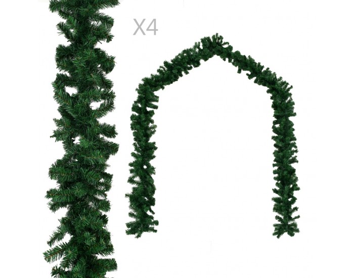Sonata Коледни гирлянди, 4 бр, зелени, 270 см, PVC
