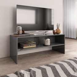 Sonata ТВ шкаф, сиво със силен гланц, 100x40x40 см, ПДЧ - ТВ Шкафове