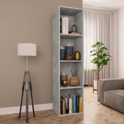 Sonata Библиотека/ТВ шкаф, бетонно сива, 36x30x143 см, ПДЧ - ТВ Шкафове