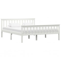 Sonata Рамка за легло, бяла, борова дървесина масив, 160x200 cм - Легла