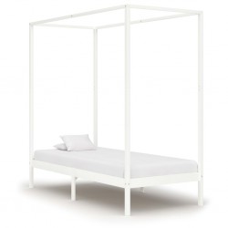 Sonata Рамка за легло с балдахин, бяла, бор масив, 90х200 см - Легла