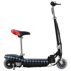 Sonata Електрически скутер със седалка и LED, 120 W, черен - Детски превозни средства