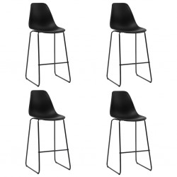 Sonata Бар столове, 4 бр, черни, пластмаса - Столове