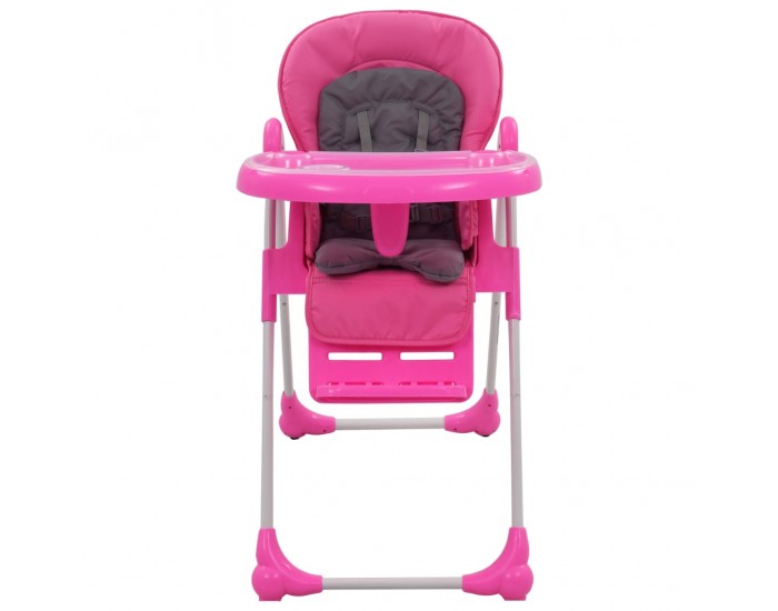 Sonata Високо бебешко столче за хранене, розово и сиво