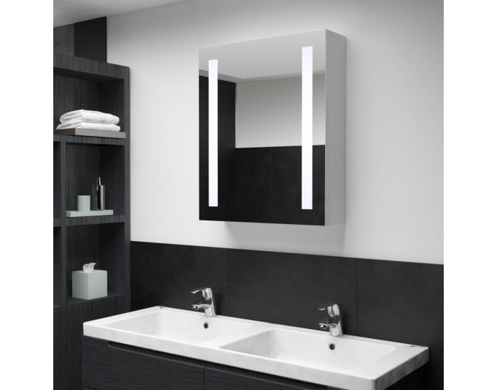 Sonata LED шкаф с огледало за баня, 50x13x70 см