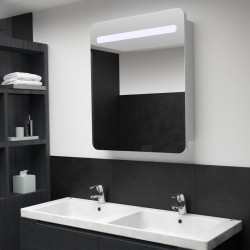 Sonata LED шкаф с огледало за баня, 68x11x80 см - Шкафове за Баня