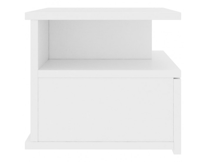 Sonata Нощни шкафчета за стена, 2 бр, бели, 40x31x27 см, ПДЧ