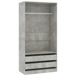 Sonata Гардероб, бетонно сиво, 100x50x200 см, ПДЧ - Гардероби