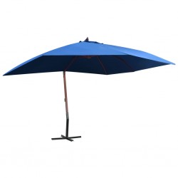 Sonata Окачен чадър с дървен прът, 400x300 см, син - Сенници и Чадъри
