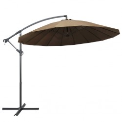 Sonata Висящ чадър за слънце, таупе, 3 м, алуминиев прът - Сенници и Чадъри