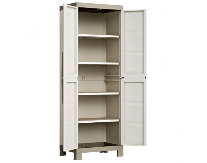 Keter Висок шкаф Excellence, бежово и таупе, 65x45x182 см