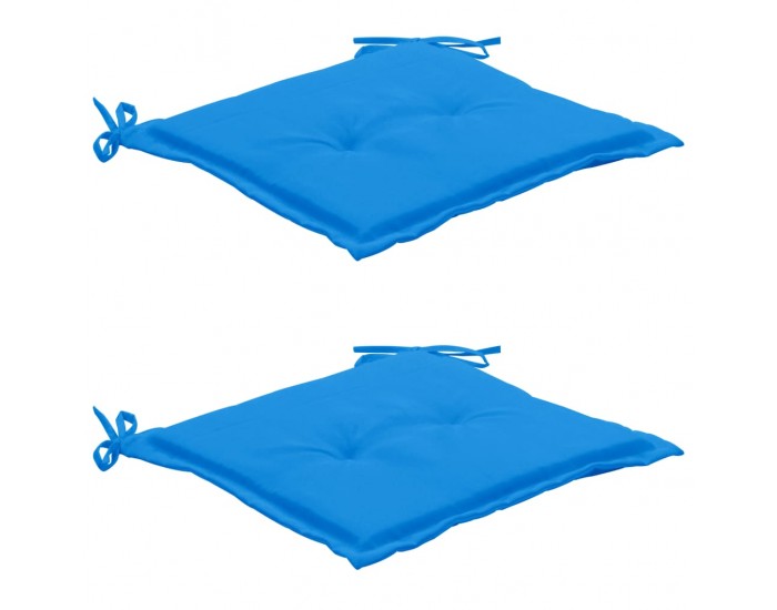 Sonata Възглавници за градински столове, 2 бр, сини, 50x50x3 см
