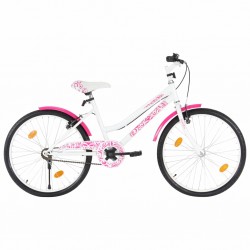 Sonata Детски велосипед, 24 цола, розово и бяло - Спорт и Свободно време