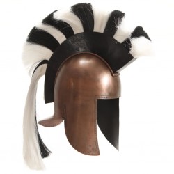Sonata Гръцки военен шлем, антична реплика, ЛАРП, цвят мед, стомана - Детски играчки