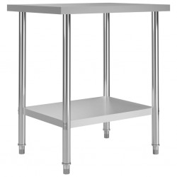 Sonata Кухненска работна маса, 80x60x85 см, неръждаема стомана - Кухненски шкафове
