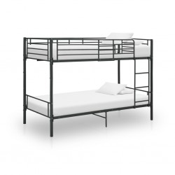 Sonata Двуетажно легло, черно, метал, 90x200 см - Легла