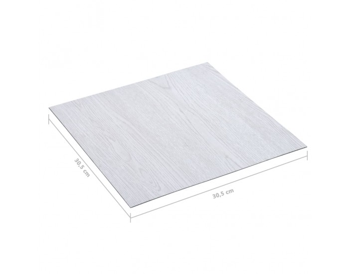 Sonata Самозалепващи подови дъски, 5,11 м², PVC, бели