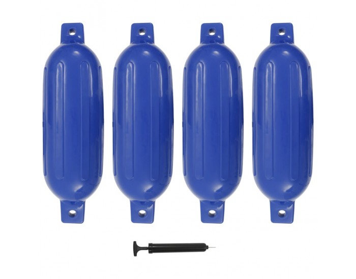 Sonata Фендери за лодка, 4 бр, сини, 58,5x16,5 см, PVC