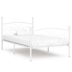 Sonata Рамка за легло с ламелна основа, бяла, метал, 100x200 см - Легла