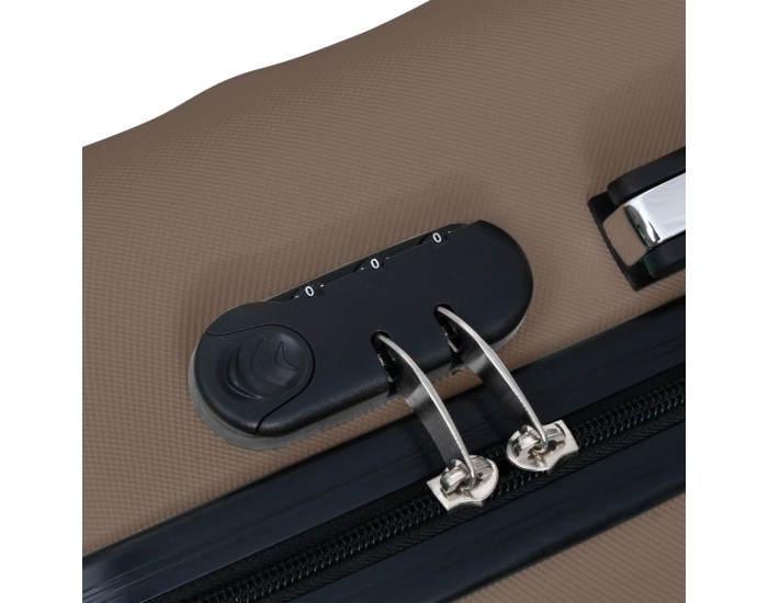 Sonata Комплект твърди куфари с колелца, 3 бр, кафяв, ABS