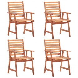 Sonata Градински трапезни столове, 4 бр, акация масив - Градински столове