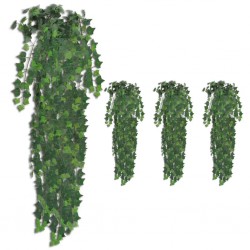 Sonata Изкуствени храсти бръшлян, 4 бр, зелени, 90 см - Изкуствени цветя