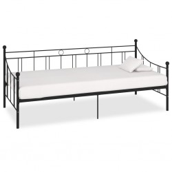 Sonata Рамка за дневно легло, черна, метал, 90x200 см - Легла