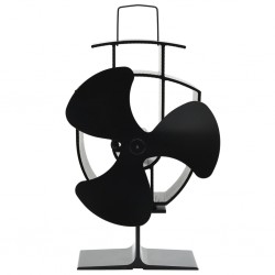 Sonata Вентилатор за печка за топъл въздух, 3 перки, черен - Климатични електроуреди