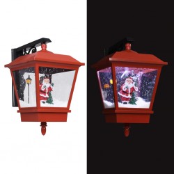 Sonata Коледна LED лампа за стена с Дядо Коледа, червена, 40x27x45 см - Сезонни и Празнични Декорации