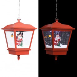 Sonata Коледна висяща LED лампа с Дядо Коледа, червена, 27x27x45 см - Сезонни и Празнични Декорации