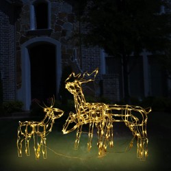 Sonata Коледна украса, 3 светещи елена, 229 LED лампички - Сезонни и Празнични Декорации