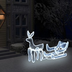 Sonata Коледна украса, светещ елен с шейна, мрежа, 216 LED - Сезонни и Празнични Декорации