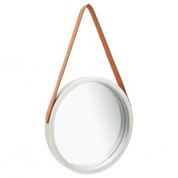 Sonata Стенно огледало с каишка, 40 см, сребристо - Огледала