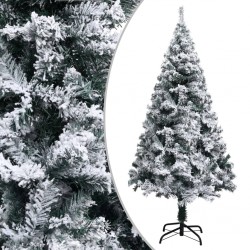 Sonata Изкуствена коледна елха със сняг, зелена, 150 см, PVC - Сезонни и Празнични Декорации