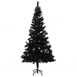 Sonata Изкуствена коледна елха със стойка, черна, 150 см, PVC - Сезонни и Празнични Декорации