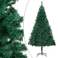 Sonata Изкуствено коледно дърво с плътни клонки, зелено, 150 см, PVC - Сезонни и Празнични Декорации