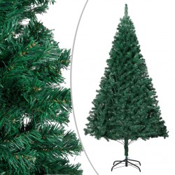 Sonata Изкуствено коледно дърво с плътни клонки, зелено, 180 см, PVC - Сезонни и Празнични Декорации